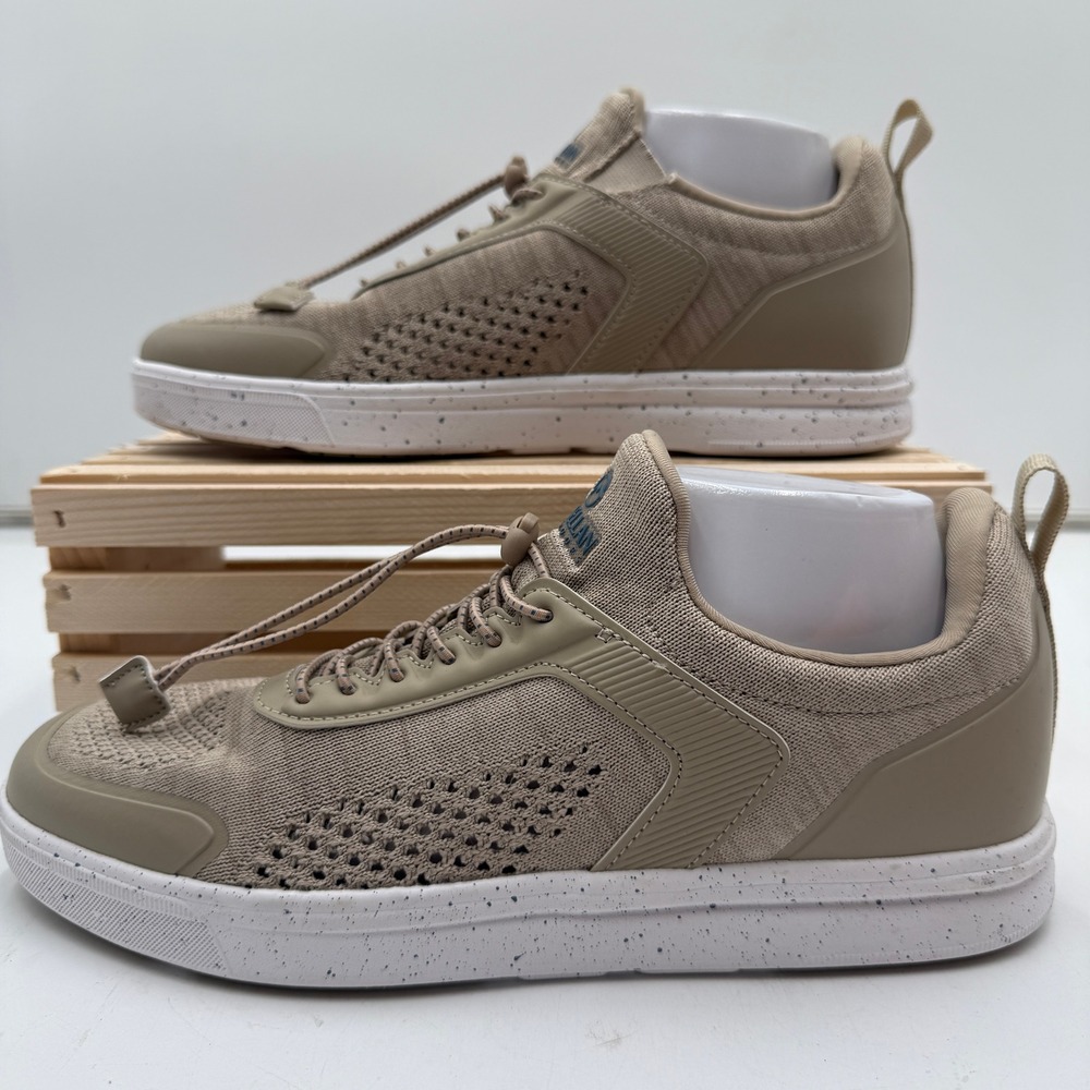 Magellan Tidewater II Mens 8D Tan Mesh Boat Shoes Bungee Lace Outdoor Comfort
